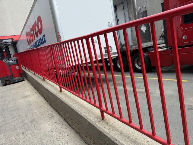 Costco loading dock railing install
