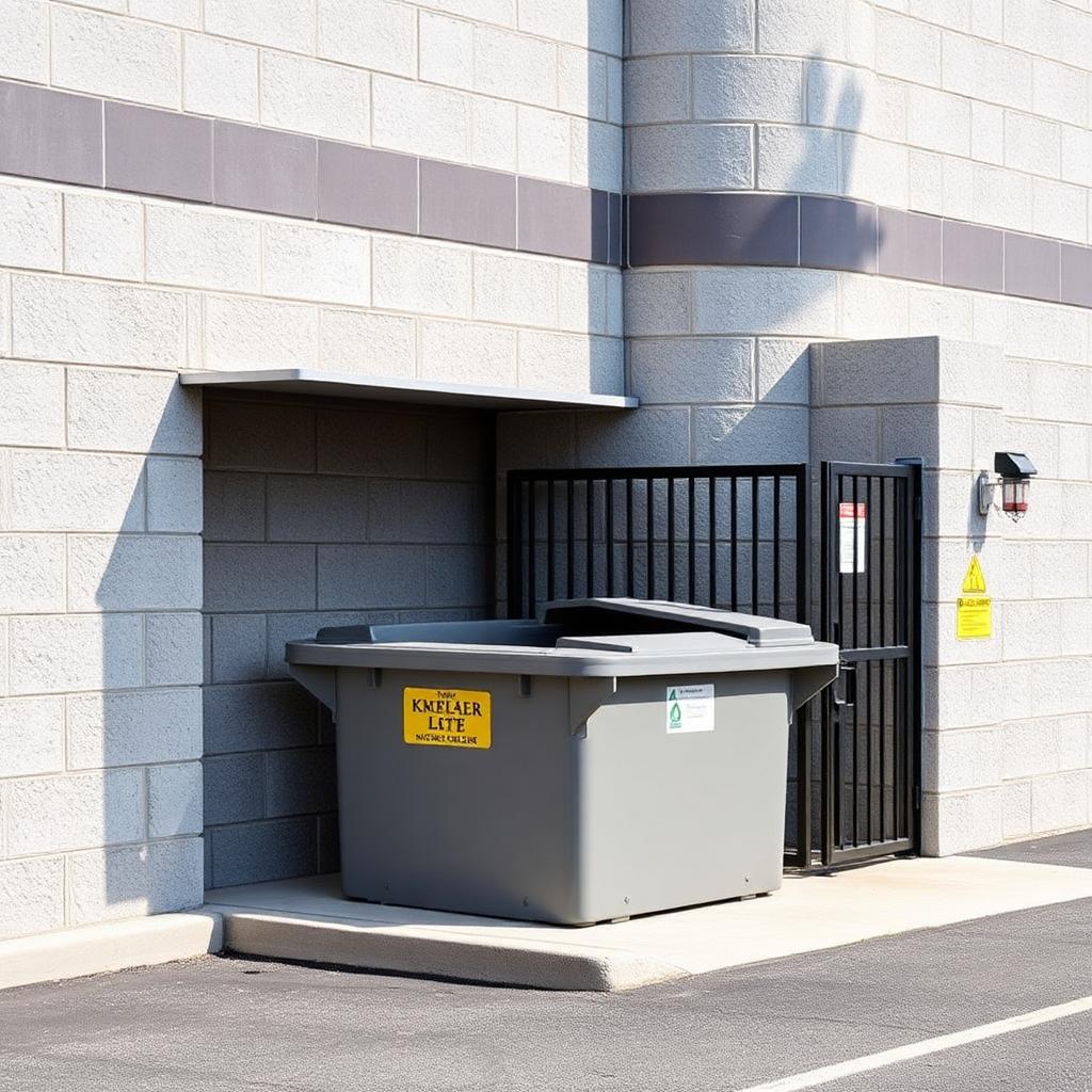 CMU Block dumpster enclosure