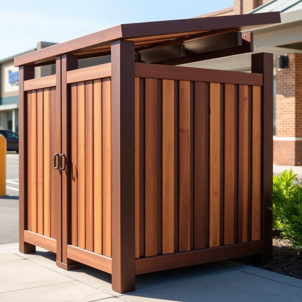 Wood dumpster enclosure